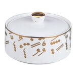 1Pc Porcelain Date Bowl Tashkeel White Gold image number 4