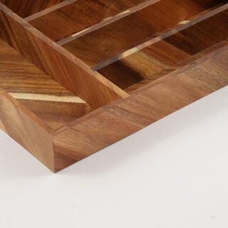 Alberto kitchen drawer organizer acacia wood 35*25.3*4.8cm