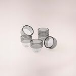 Dallaty white glass Saudi coffee cups set 6 pcs image number 1