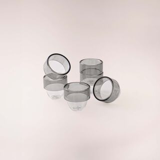 Dallaty white glass Saudi coffee cups set 6 pcs