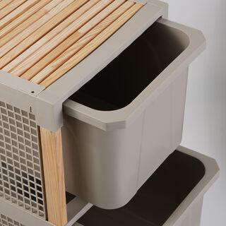 Sinbo Wooden Drawer Unit 3 Layer 45L, Beige