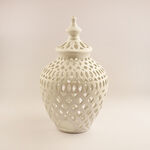 Lucerna Ceramic Ramadan Candle Holder, White 25*25*42Cm image number 0