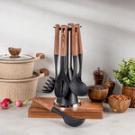 6PCS UTENSIL SET BIG HDL with ROTATING STAND NEW image number 0