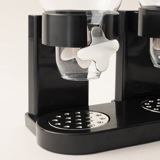 Alberto black plastic double cereal dispenser 2*3500ml