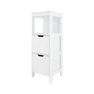 Homez white wood bathroom cabinet 30*30*89 cm