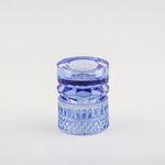 "Homez Blue Diamond Glass Candle Holder 13.3*13.3*15.4 cm image number 1