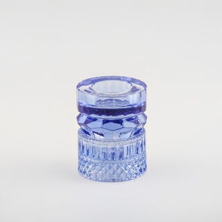 "Homez Blue Diamond Glass Candle Holder 13.3*13.3*15.4 cm