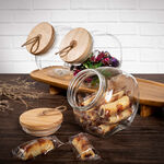 برطمان تخزين زجاج بغطاء خشبي سعة 1550 مل من البرتو image number 2