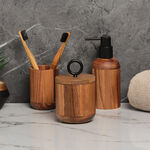 Homez wood 3 pcs bath set image number 4