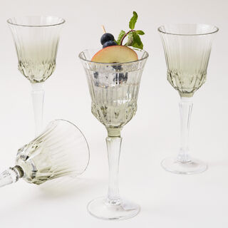 La Mesa Glass Juice Cups Set 4Pcs 200Ml, Green