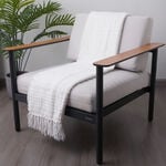 Cottage 100% Polyester Woven Blanket, Off White 130*170Cm image number 3