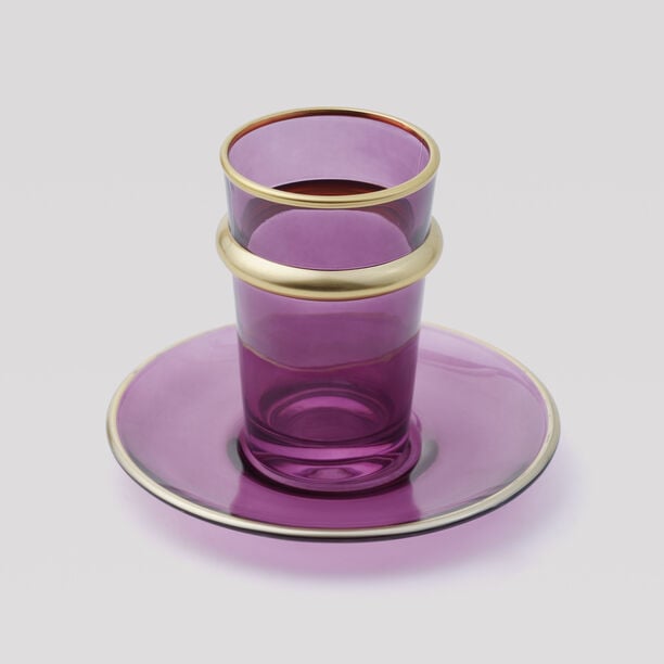 Dallaty Tea Cup Set, Purple, 12 Pieces image number 1