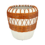 Planter White With Ratan Design Dia image number 0