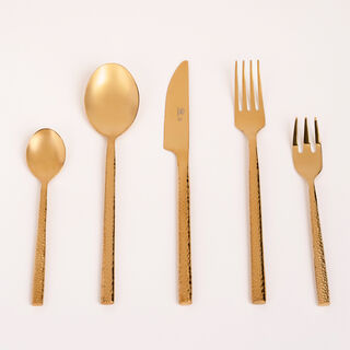 La Mesa gold stainless steel cutlery set 20 pc