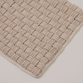 Boutique Blanche cotton square cushion cover 45*45cm, white