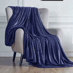 Cottage micro flannel blanket polyester navy 150*220 cm image number 1