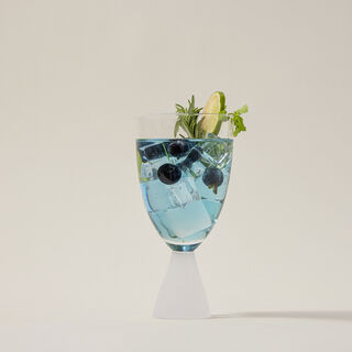 Stem Glass Set Clear Plain 4 Pcs Stem Glass