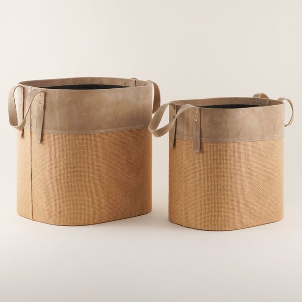 Homez Jude Storage Basket Set Of 2Pcs, Beige image number 0
