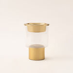 Oulfa collection gold metal & glass oud burner 9*15 cm image number 0