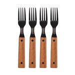 Alberto 4 Pieces Bbq Fork Set With Wooden Handle image number 0
