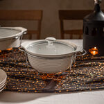 La Mesa 11"Round Casserole With Candle Stand Silver image number 3