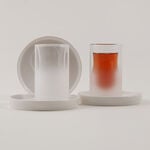 Dallaty 12pcs tea cup set with porcelain saucers, white image number 5