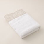 100% Cotton Embroidered Towel With Linen Border Bath Towel 70*140 cm image number 0