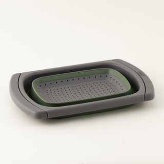 البرتو سلة غسيل بلاستيك قابلة للتمدد، أخضر 39*26*4 سم