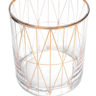 LA MESA 4 PCS GLASS TUMBLERS GOLD DECAL