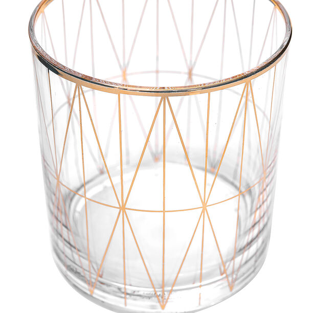 LA MESA 4 PCS GLASS TUMBLERS GOLD DECAL image number 2