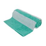 Bath Towel With Stripes Cotton Turquoise image number 0