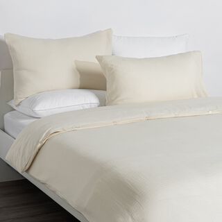 بوتيك بلانش طقم لحاف قطن 3 قطع، بيج، 230*220 سم