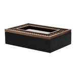 Tea Box 6 Sections Brown and Black image number 1