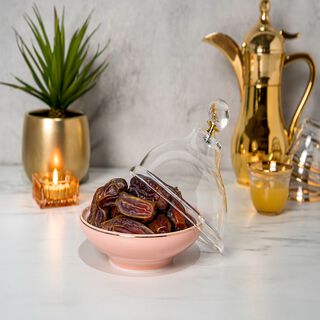1Pc Porcelain Date Bowl Solid Pink
