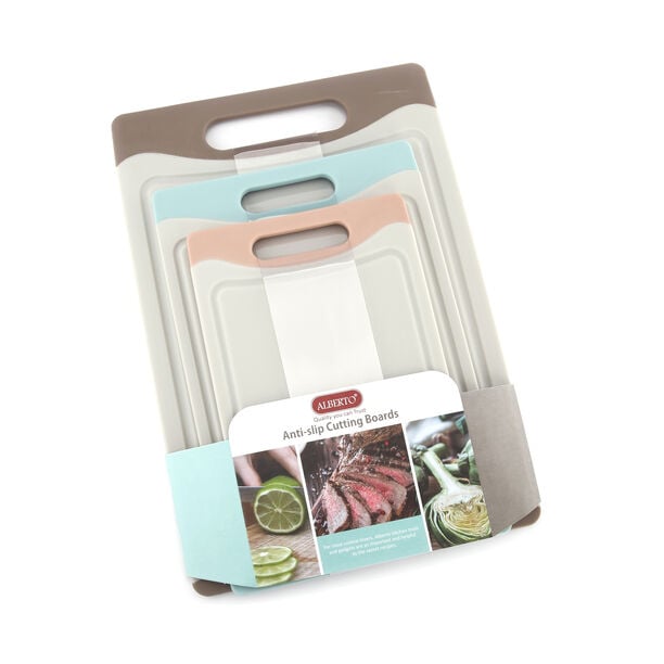 Alberto 3 Pieces Plastic Cutting Board Assorted Colors image number 1