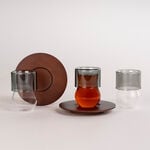 Dallaty white glass and wood tea cups set 12 pcs image number 0