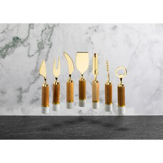 Alberto 5Pcs Marble Cheese Knife Set