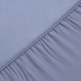 بوتيك بلانش شرشف سرير مطاطي قطن 100% ساتان 300 خيط أزرق فاتح 160*200 سم
