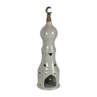 Ceramic Candle Holder Grey Small 
