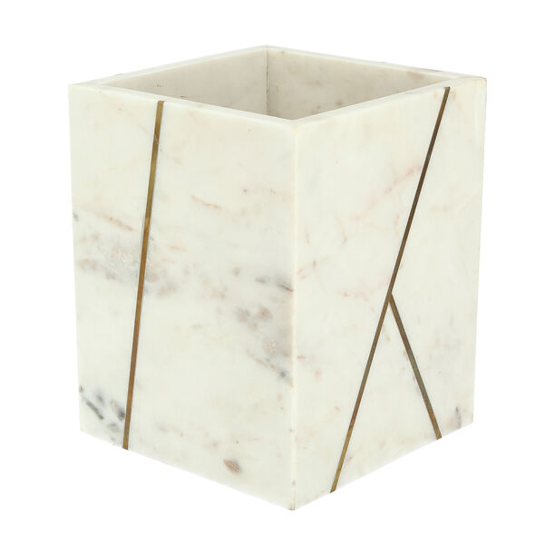 Trash Can Marble White image number 0