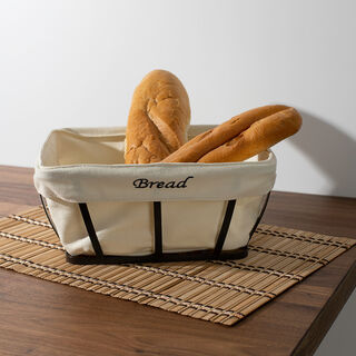 Alberto Metal Square Bread Basket Coffee Color
