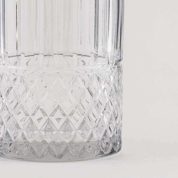 هومز سلة مهملات زجاج دايموند شفافة 18*18*26سم image number 3