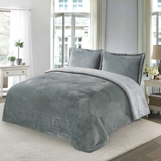 3 Pcs Flannel Comforter Set Twin Size