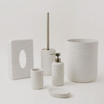 Homez polyresin waste bin, off white 20.3*20.3*25cm image number 3