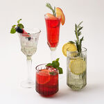 La Mesa Glass Juice Cups Set 4Pcs 200Ml, Green image number 4