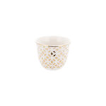 Dallaty white with gold patterns Tea and coffee cups set 18 pcs image number 3