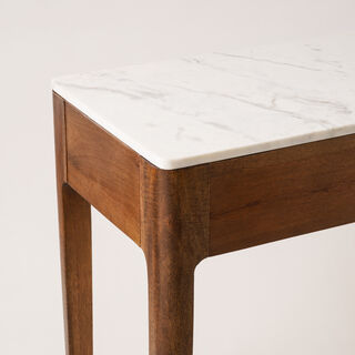 Homez Wooden Console Table with Marble Top 74.5*120*40cm