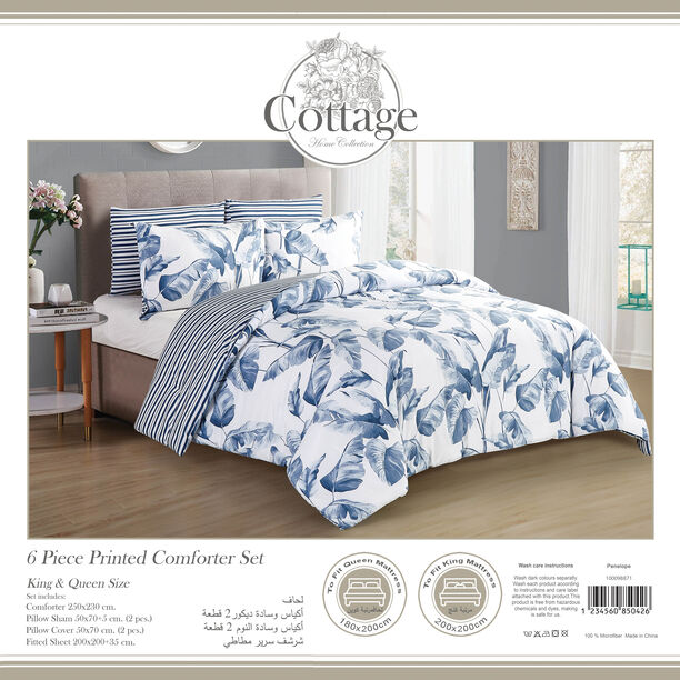 6 Pcs Comforter King Size Set Penelope image number 2