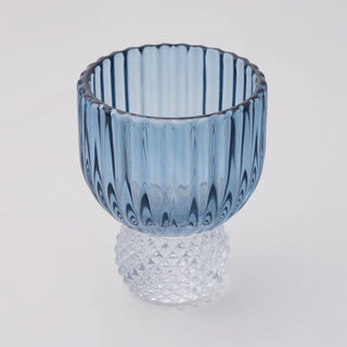 لا ميسا طقم أوعية حلويات صغيرة 4 قطع زجاج، أزرق