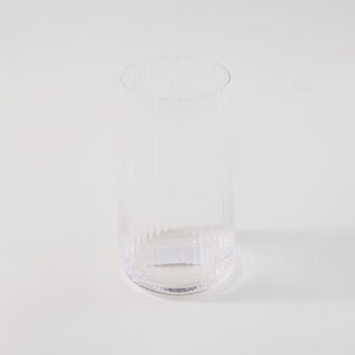 La Mesa 4 Pcs Ribbed Highball Glass Set, Clear 8*8*14.2 Cm